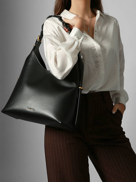 Schoudertas Jess Leder Vanessa bruno Zwart jess 30V40917 ander zicht 1